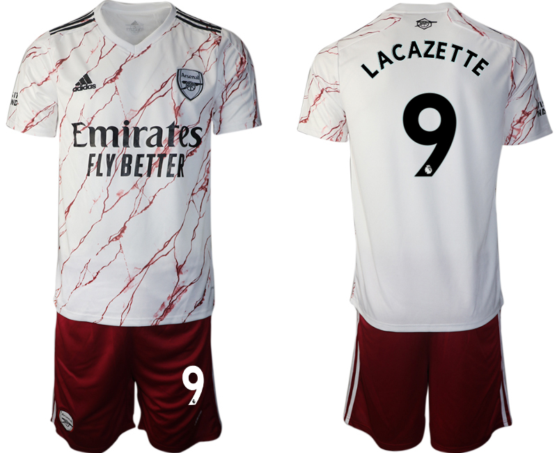 Men 2020-2021 club Arsenal away #9 white Soccer Jerseys